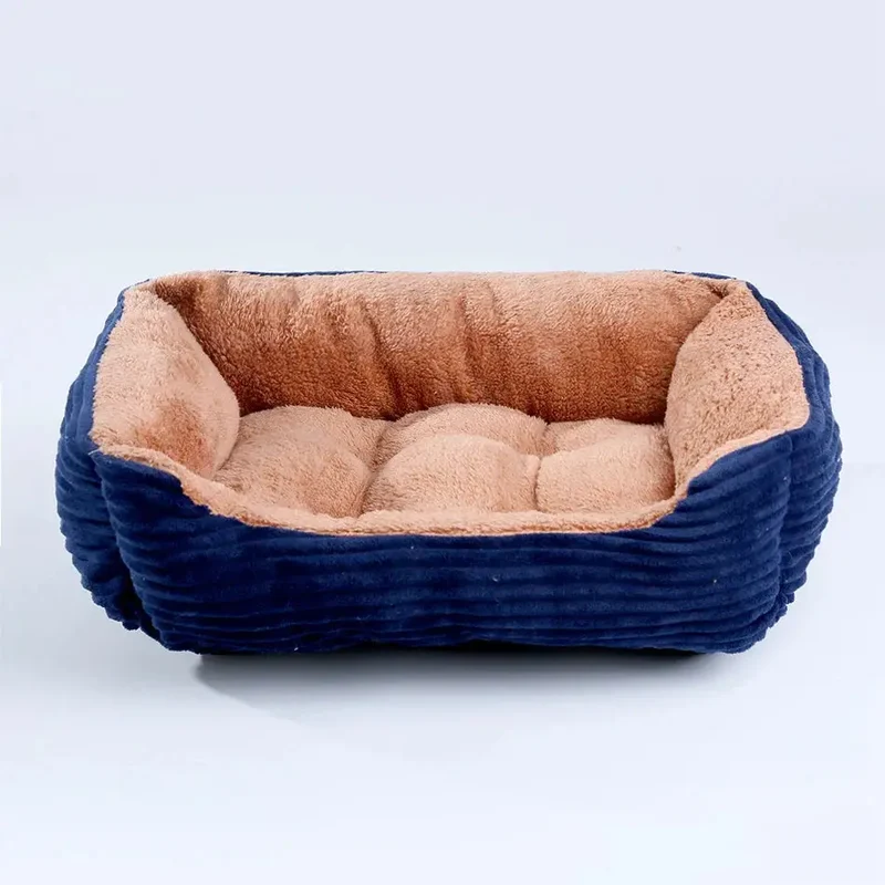 Grand panier pour chien XXL bleu et beige