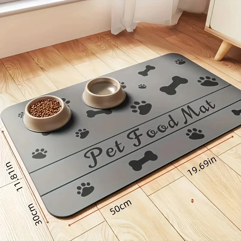 Tapis sous gamelle pour chien