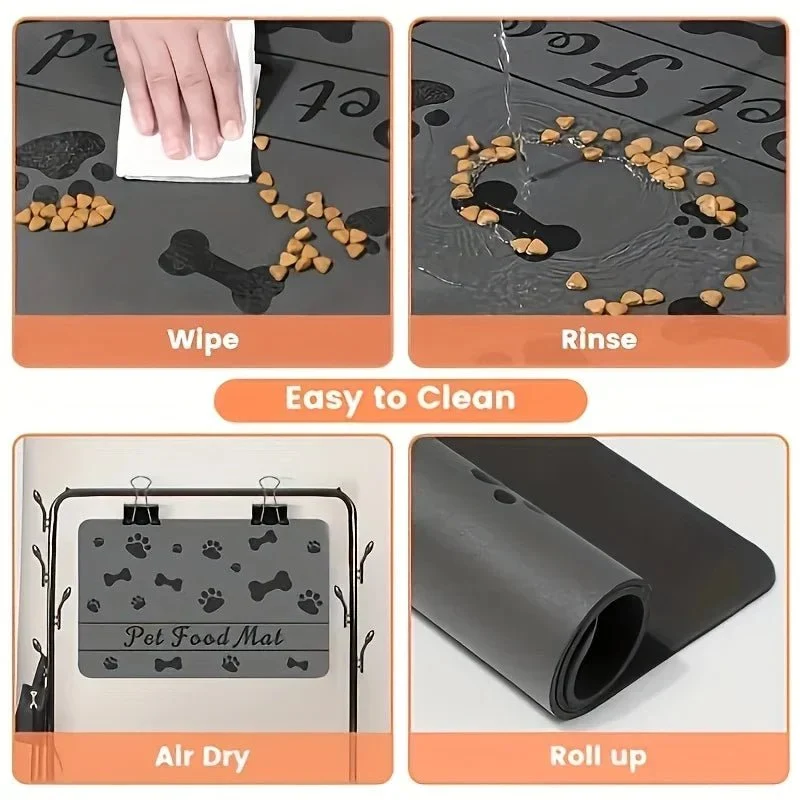 Tapis sous gamelle pour chien