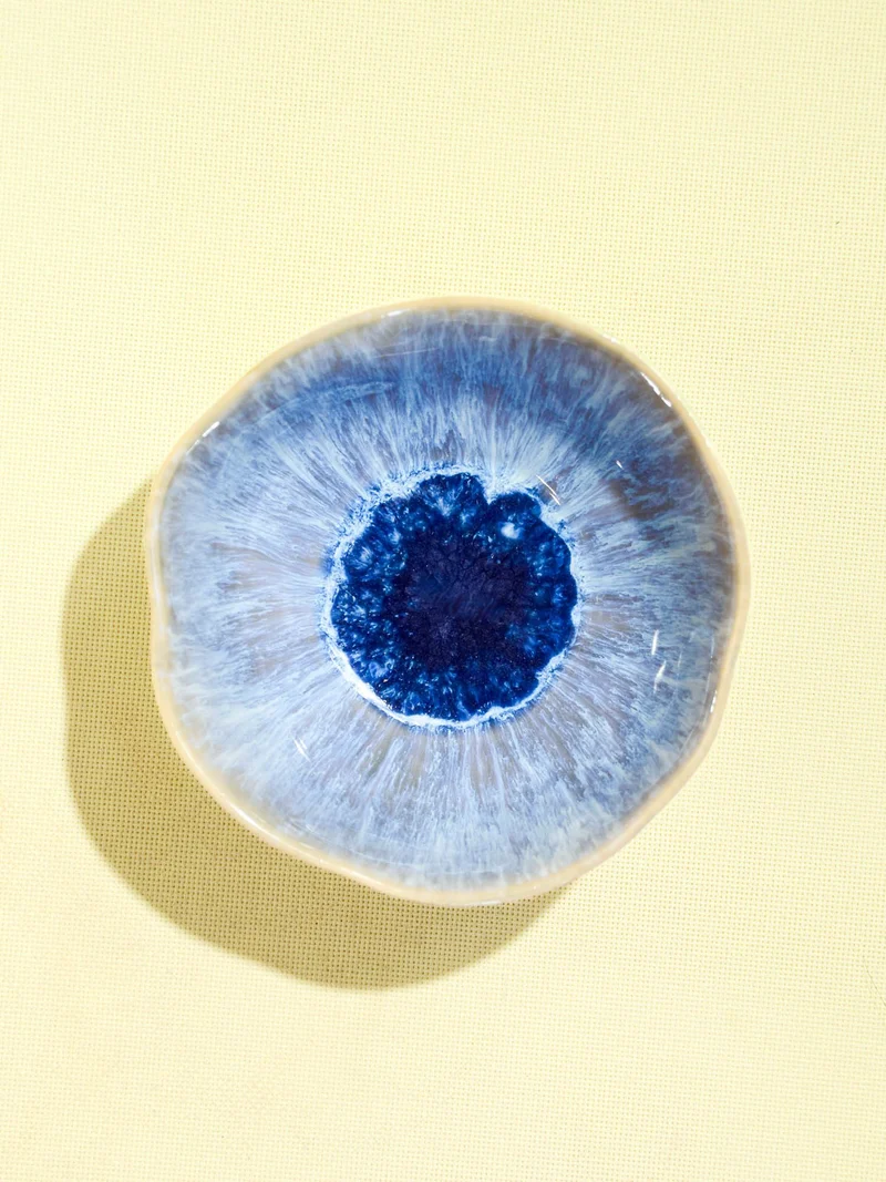 Grand bol Onda | Cobalt écume