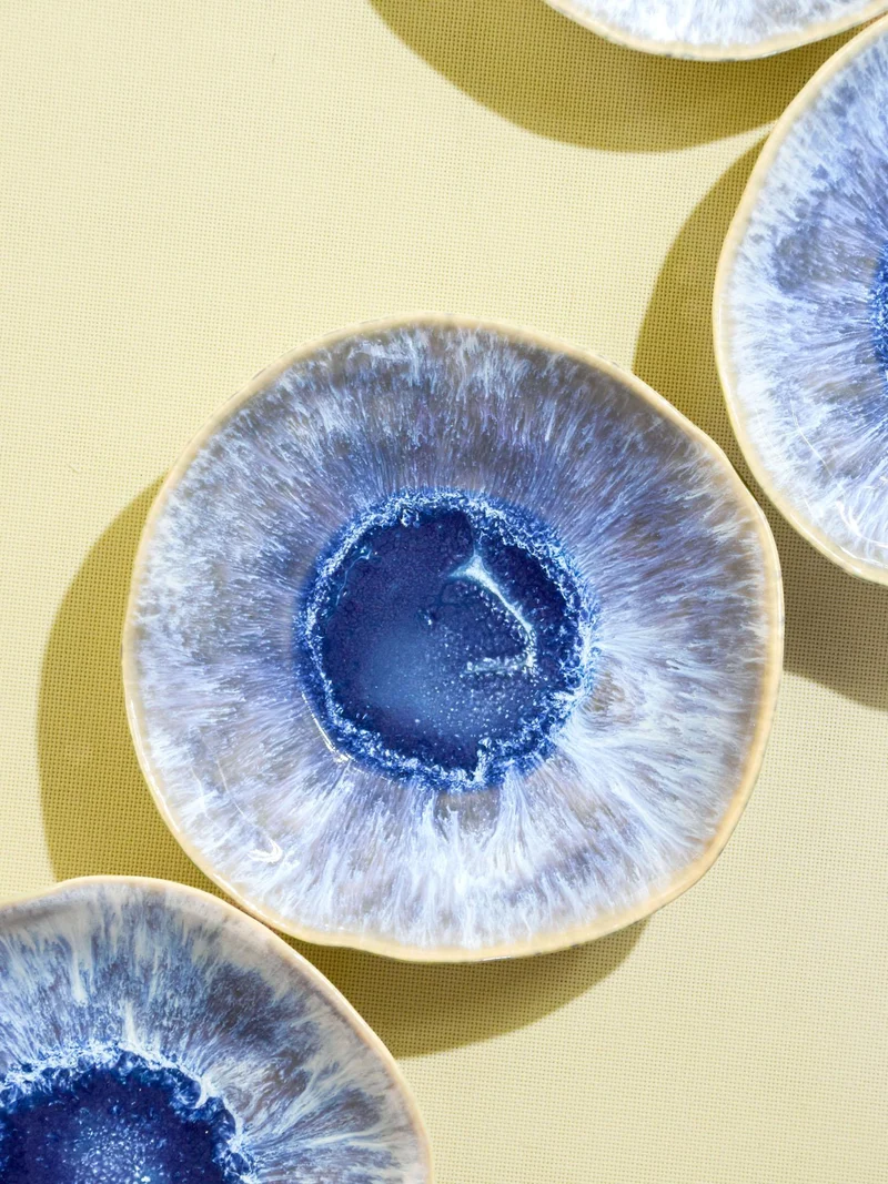 Assiette creuse Onda | Cobalt écume