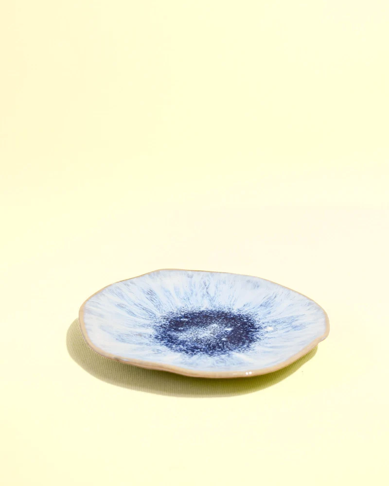 Petite assiette Onda | Cobalt écume