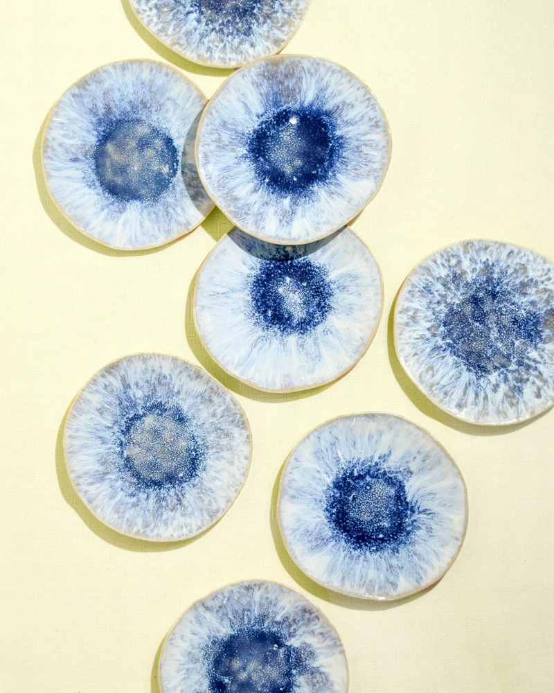 Petite assiette Onda | Cobalt écume