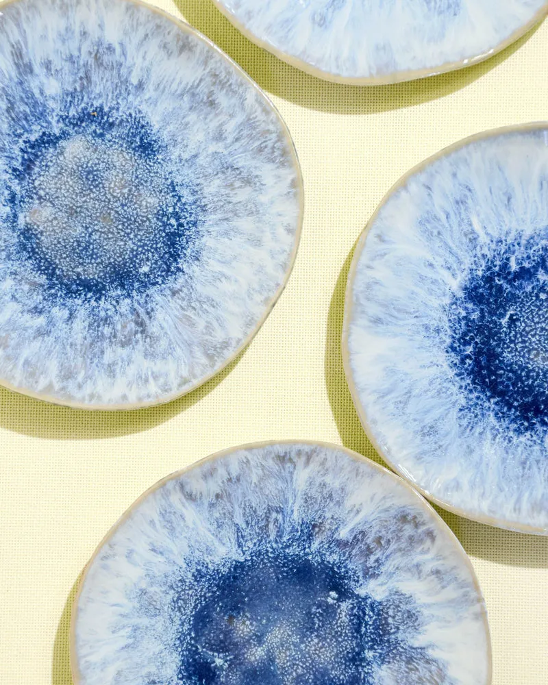 Petite assiette Onda | Cobalt écume