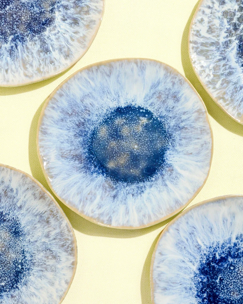 Petite assiette Onda | Cobalt écume