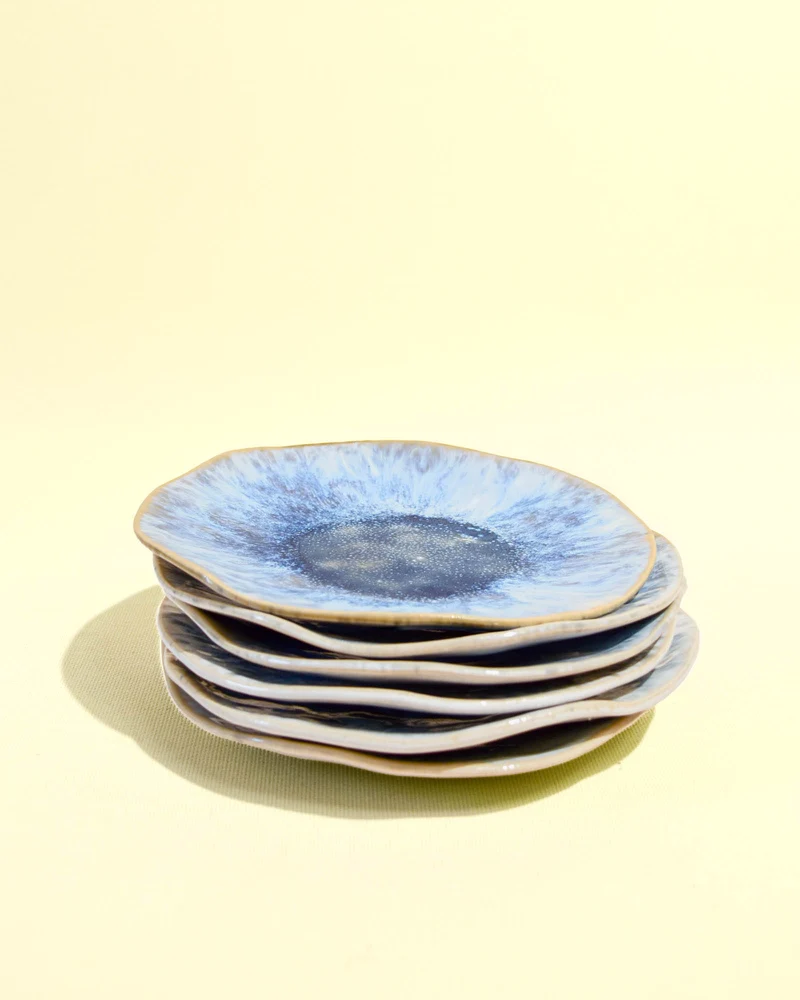 Petite assiette Onda | Cobalt écume
