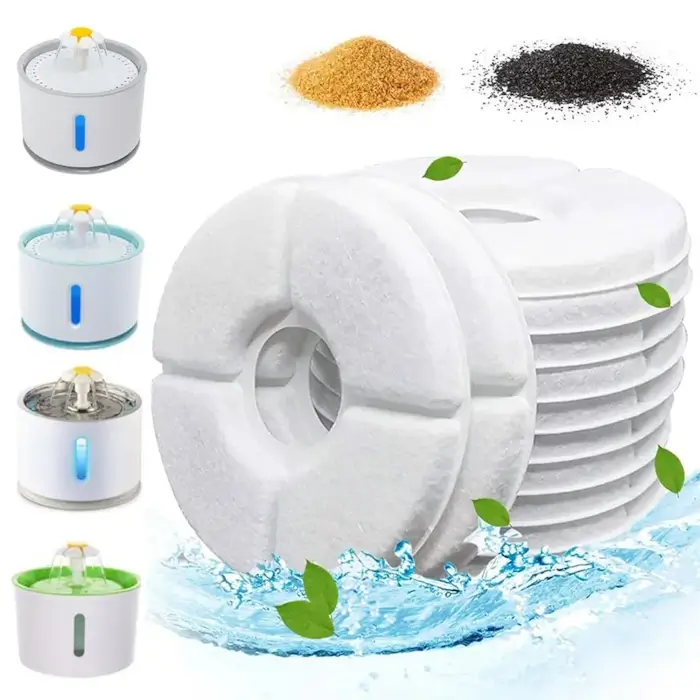 Lot de 8 filtres de rechange pour fontaine à eau pour chats