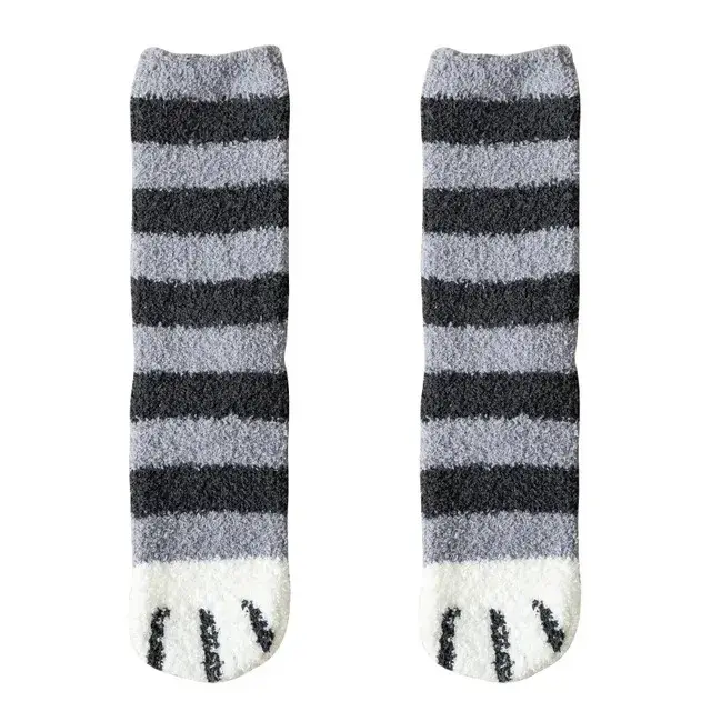 Chaussettes chaudes d'hiver pattes de chat