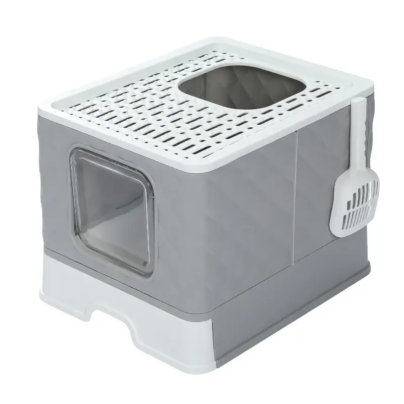 Toilettes fermées pour chat, bac à litière inodore et facile à nettoyer