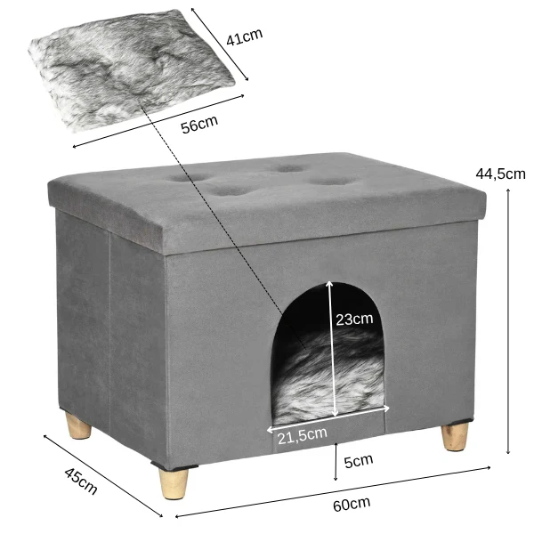 Niche à chat - Tabouret design avec coussin moelleux - OttoNest™