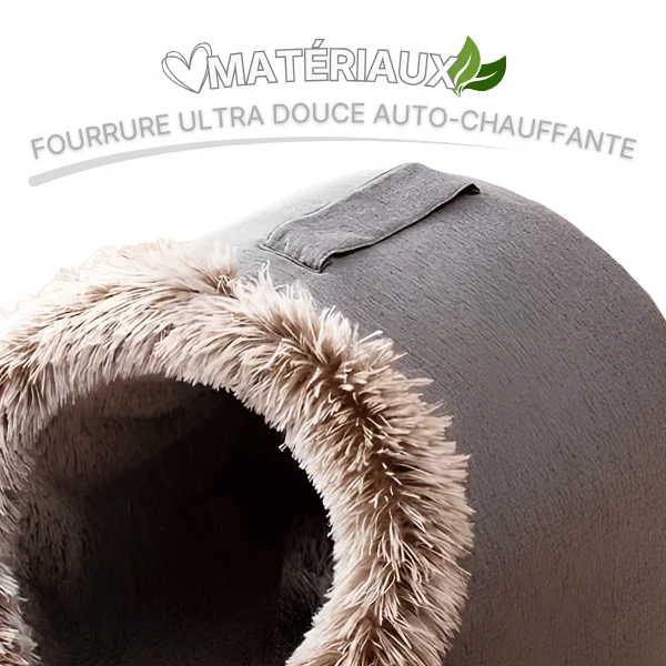 Niche pour chaton - Auto chauffante peluche fourrure douce - KittyCat™