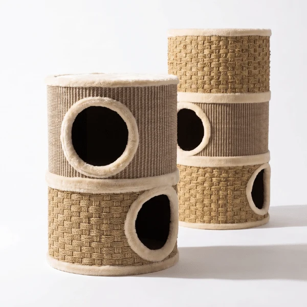 Maisons pour chat - Tonneau griffoir en sisal naturel - TowerGrif™