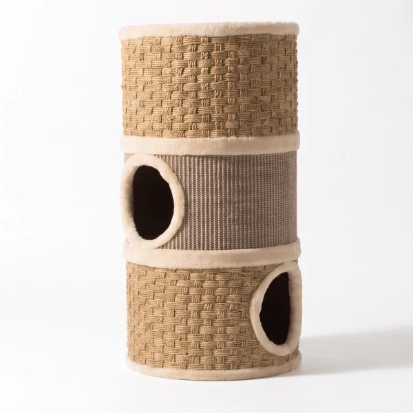 Maisons pour chat - Tonneau griffoir en sisal naturel - TowerGrif™