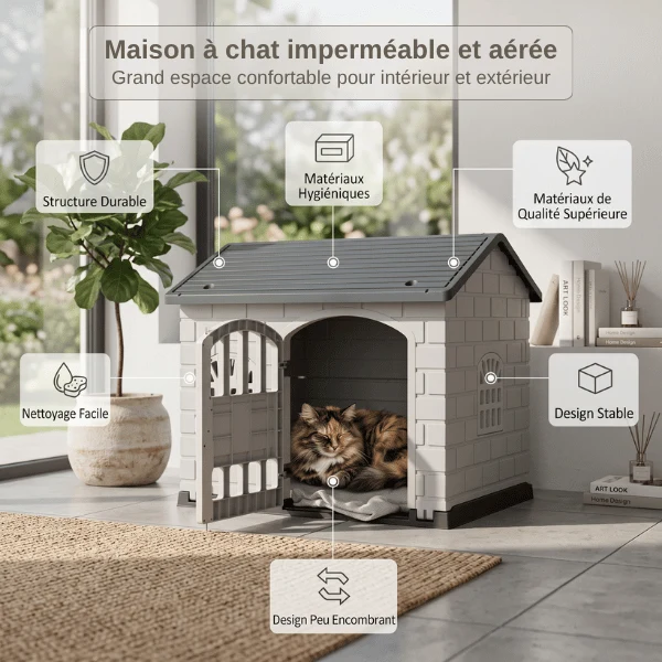 Maison à chat - Polyvalente pour intérieur et extérieur - HomeProtect™