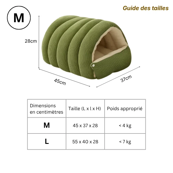 Cabane chaton - Chaude en velours modulable - LittleDen™
