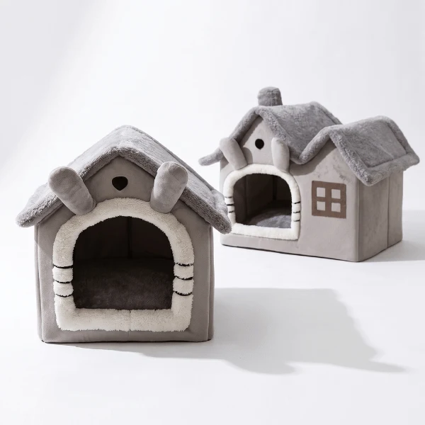 Maison chat - Grand confort ultra doux velours anti stress - LuxHut™