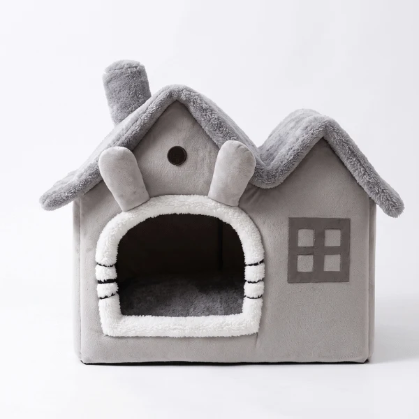 Maison chat - Grand confort ultra doux velours anti stress - LuxHut™