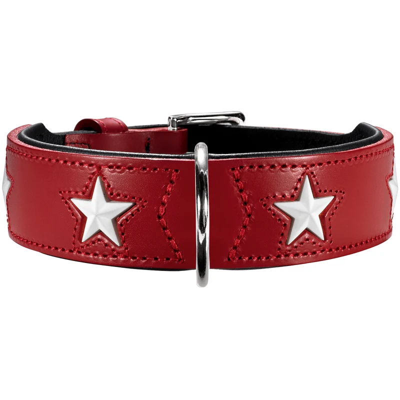 MAGIC STAR Set Halsband & Leine | rot