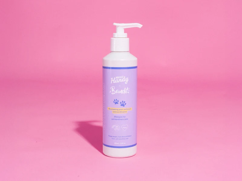 Shampoing pour animaux extraordinaires Bandit x Merci Handy