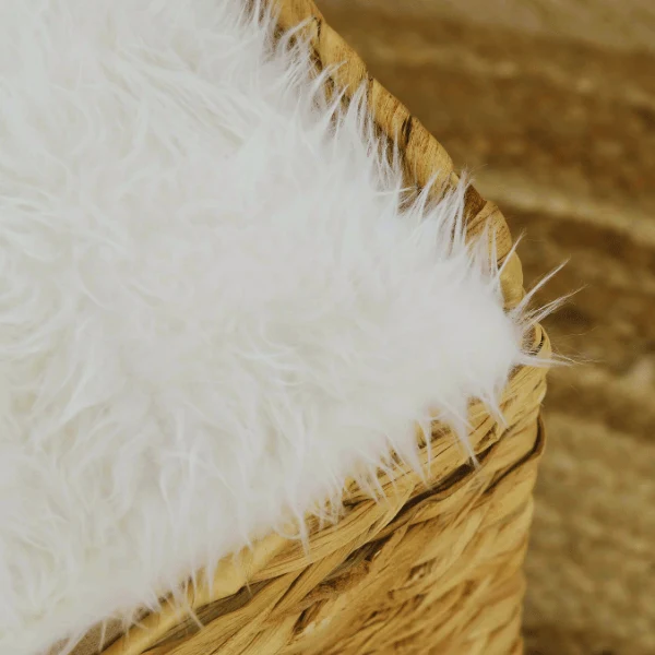 Cabane chat - Osier et coussins ultra doux - WickerNest™