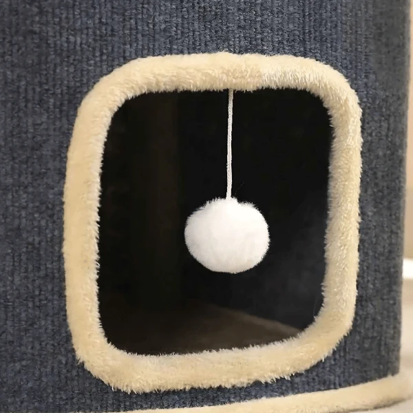 Maisonnette chats - Cachette couchage et griffoir 3 niveaux - LoftCat™