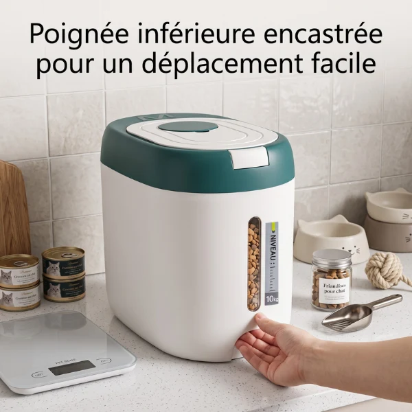 Boite a croquette chat - Ergonomique à conservation - SealFresh™