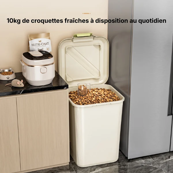 Boite croquettes chat - Carré à verrouillage renforcée - CroqBox™