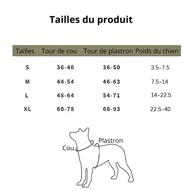 Harnais chien militaire