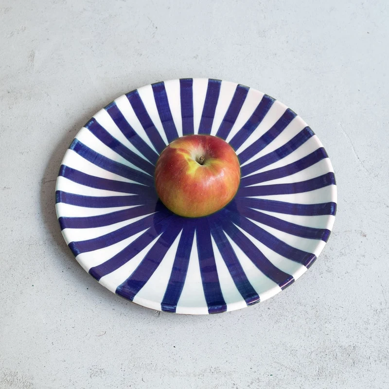 Grande assiette Ray bleu Ø27cm