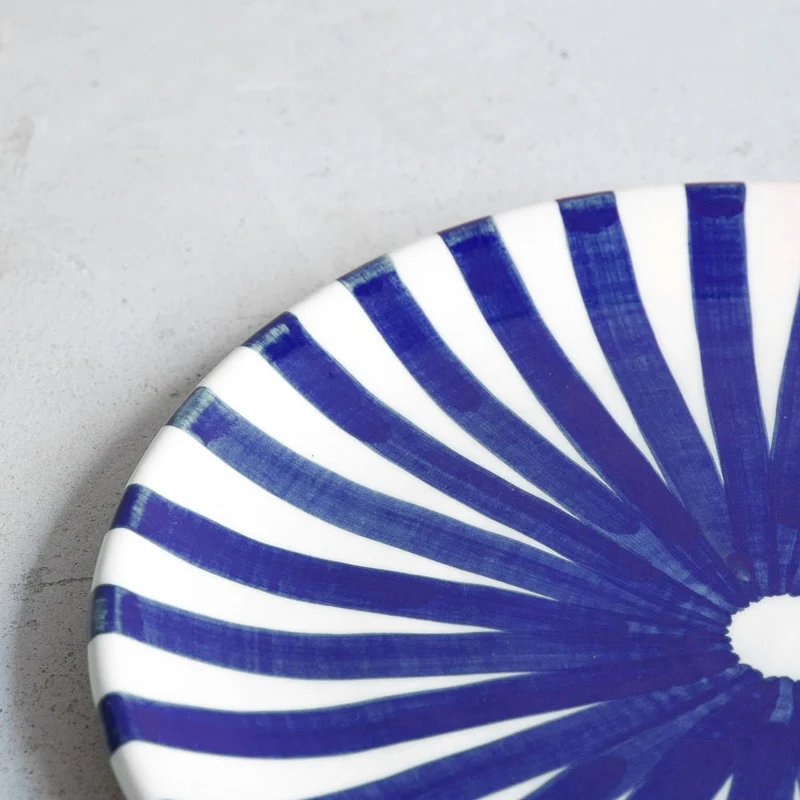 Grande assiette Ray bleu Ø27cm