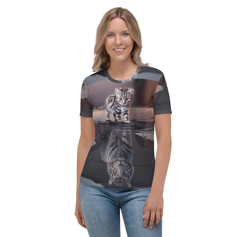 T-shirt chaton et tigre