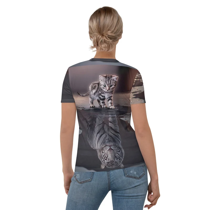 T-shirt chaton et tigre