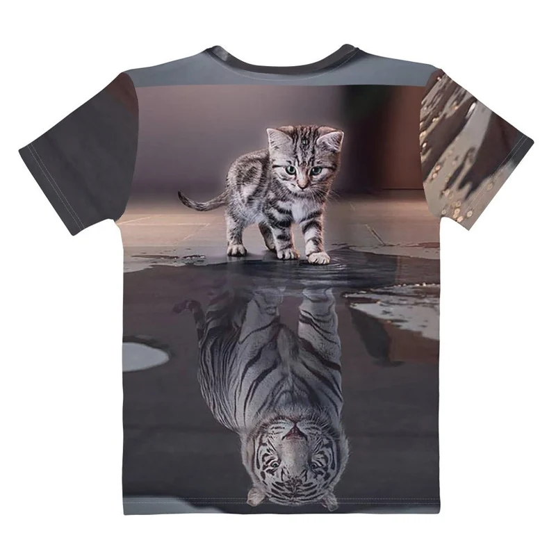 T-shirt chaton et tigre