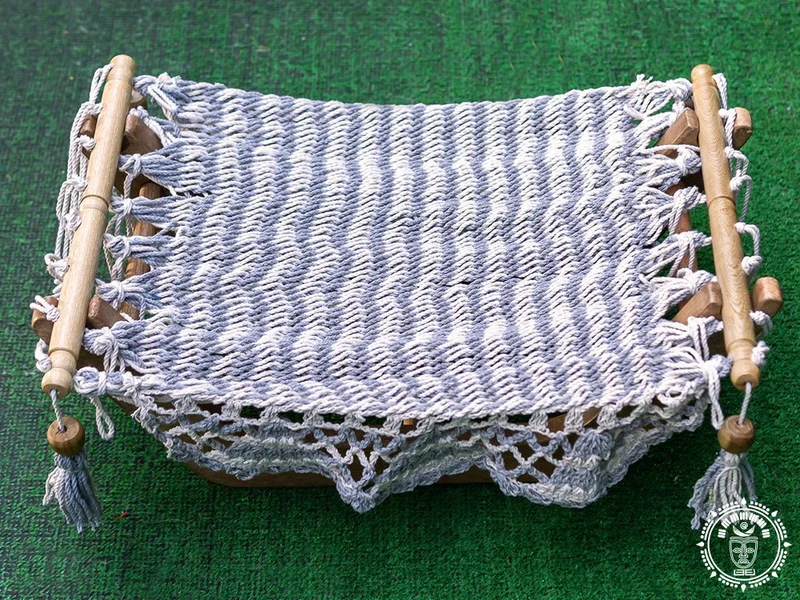 Hamac pour chat écru/gris perlé - Origine Nicaragua