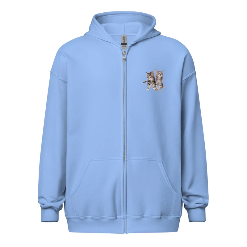 Sweat à capuche épais unisexe à fermeture éclair Maine Coon