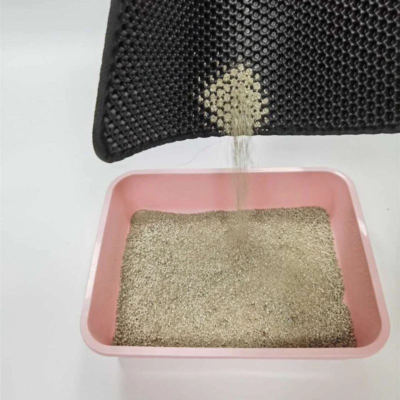 Tapis pour bac à litière pour chat double couche et imperméable