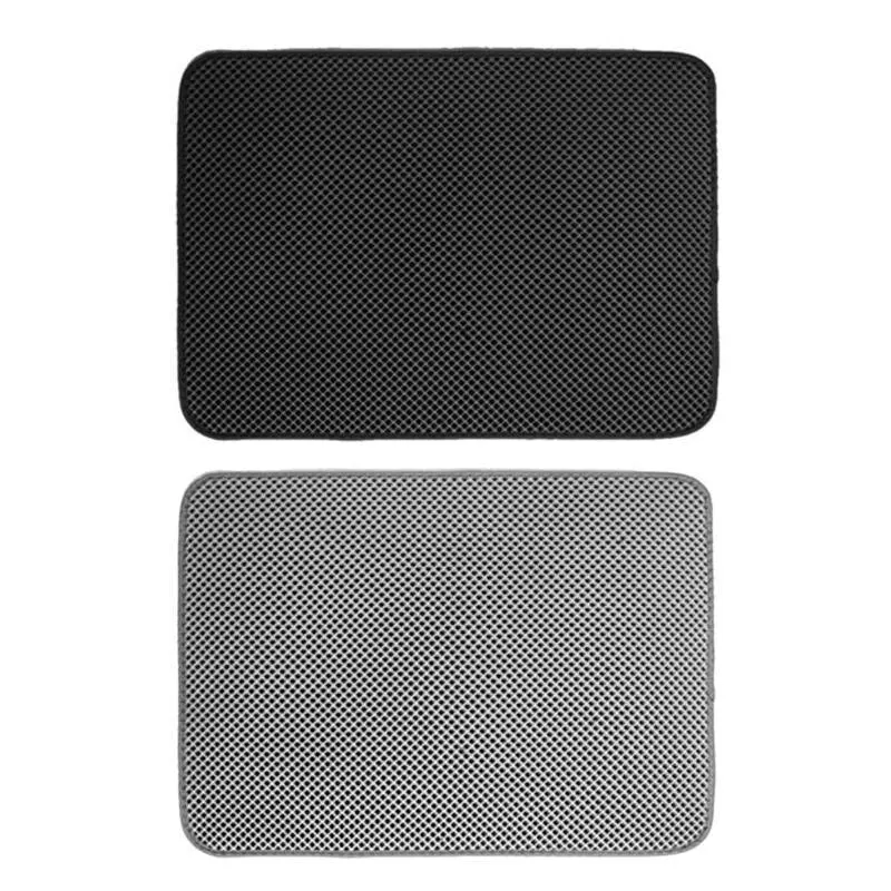 Tapis pour bac à litière pour chat double couche et imperméable