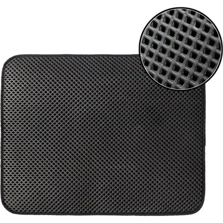 Tapis pour bac à litière pour chat double couche et imperméable