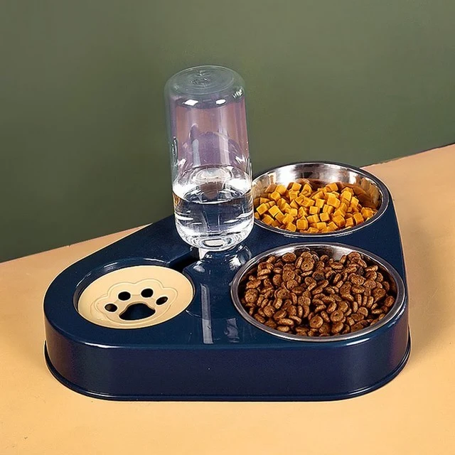 Gamelle pour Chat 3 en 1 - Distributeur d'eau et Bols pour la nourriture