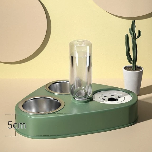 Gamelle pour Chat 3 en 1 - Distributeur d'eau et Bols pour la nourriture