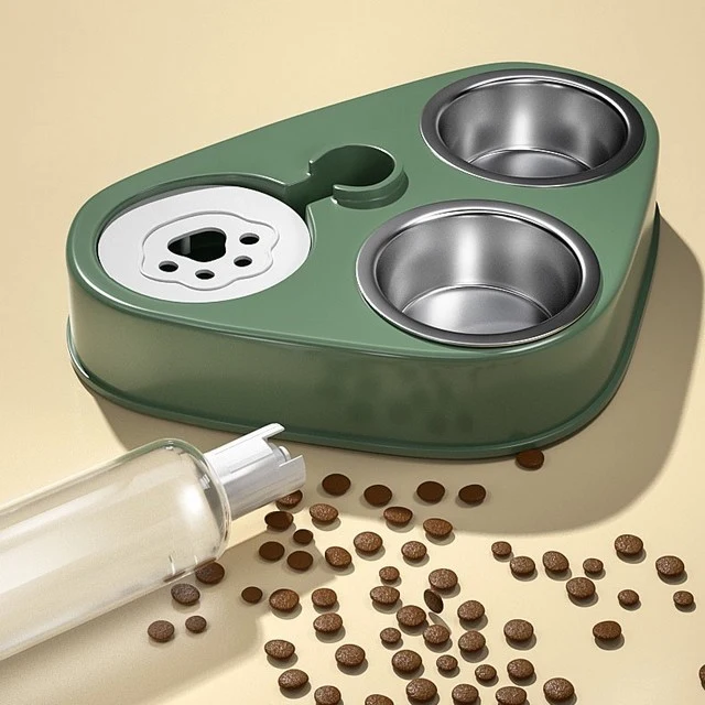 Gamelle pour Chat 3 en 1 - Distributeur d'eau et Bols pour la nourriture