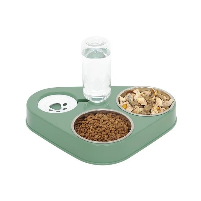 Gamelle pour Chat 3 en 1 - Distributeur d'eau et Bols pour la nourriture