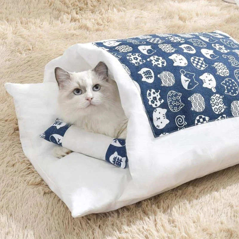 Couette fermée pour Chat - Sac de couchage doux et confortable