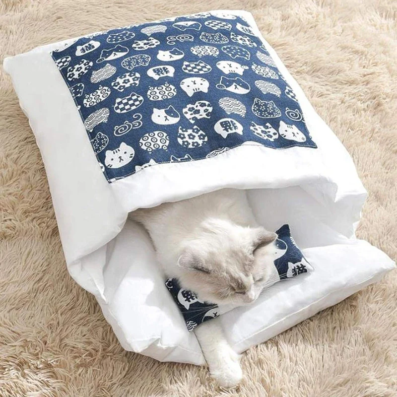 Couette fermée pour Chat - Sac de couchage doux et confortable