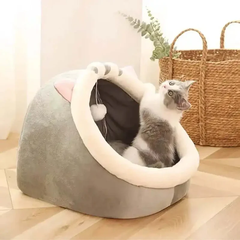 Niche Panier pour Chat - Lit doux, confortable et sécurisant
