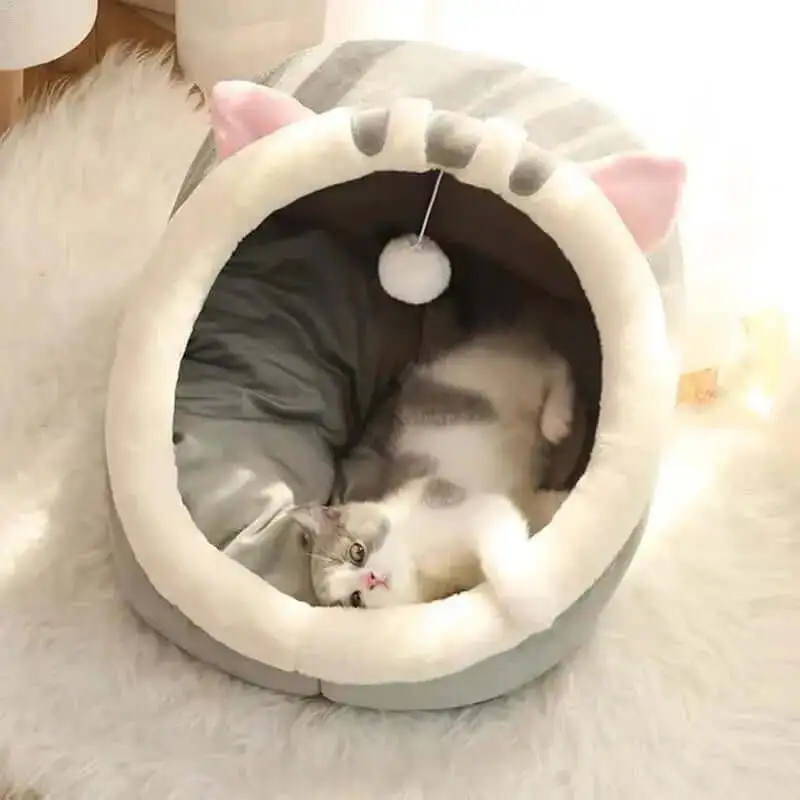 Niche Panier pour Chat - Lit doux, confortable et sécurisant