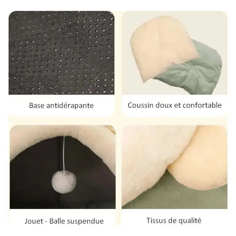 Niche Panier pour Chat - Lit doux, confortable et sécurisant