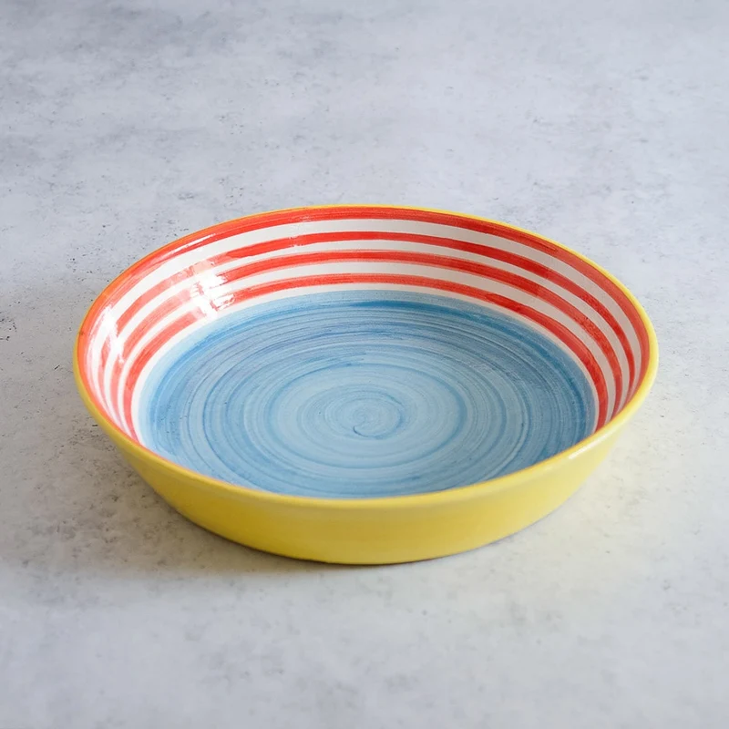 Assiette creuse jaune Ø24cm