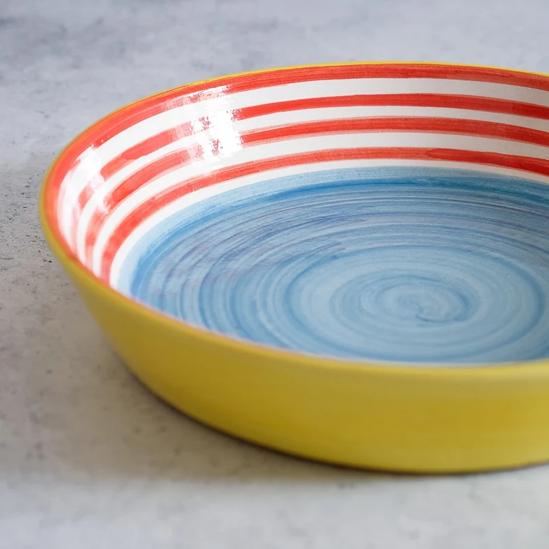 Assiette creuse jaune Ø24cm