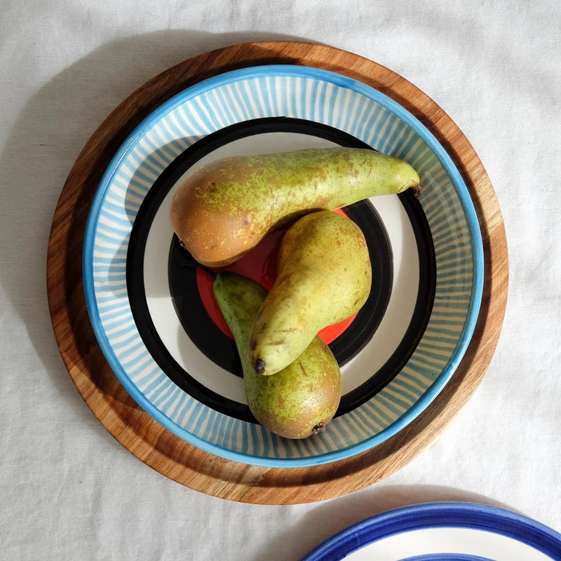 Assiette creuse bleue Ø24cm
